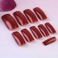 thumbnail image 3 of EFT 500pcs Dark Red ABS Plastic French Full False Fake Nail Tips Art Fashion Design, 3 of 4