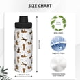 thumbnail image 3 of Picia German Shepherd Dog Pattern Water Bottle 18 oz Stainless Steel Insulated Bottles With Handle Leak Proof Gym Sport Water Jug BPA-free insulated kettle For Men Women Adults, 3 of 7