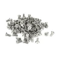 M3 x 8mm 304 Stainless Steel Hex Socket Countersunk Flat Head Screw Bolts 100PCS