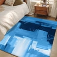 thumbnail image 3 of Area Rug 48×72in, Abstract Blue Graffiti Floor Carpet Living Room Rug, Spotted Oil Painting Art Non-Slip Welcome Mat Indoor Rugs for Bedroom Dining Room, 3 of 9
