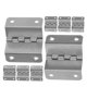 thumbnail image 5 of IDEANATEGRATE 8Ud Bisagras Metálicas Plegables Para Muebles Con Integración Sin Costuras Plata, 5 of 8