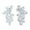 White Gold Plated, variant on PYNZY Women's Wedding Earrings for Cubic Zirconia Dangle Earrings for Bridal Plated Rose Gold