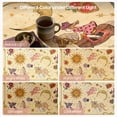 thumbnail image 5 of 6x9 Sun and Moon Celestial Cottagecore Area Rug, Vintage Boho Washable Low Pile Non-Slip Tapestry Rug for Living Room Bedroom, Yellow, 5 of 5