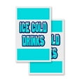 thumbnail image 4 of A-frame Sidewalk Ice Cold Drinks 24" x 36" Double Sided A-Frame Sidewalk Sign, Includes 2 Installed Vinyl Decals | Foldable Portable White Signicade Sandwich Board Signs, 4 of 5