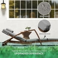 thumbnail image 6 of Set of 2 Wicker Chaise Lounge Chair Outdoor Patio Lounger with 5 Adjustable Back, Wheels, Cushion, and Armrests, Gray, 6 of 10