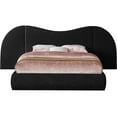 thumbnail image 3 of Meridian Furniture Everest Black Linen Textured Fabric Queen Bed, 3 of 9