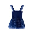 thumbnail image 5 of REDARER Girls One Piece Swimsuit with Tulle Skirt Ruffle Strap Sparkle Star Print Bathing Suit,9-10 Years, 5 of 7