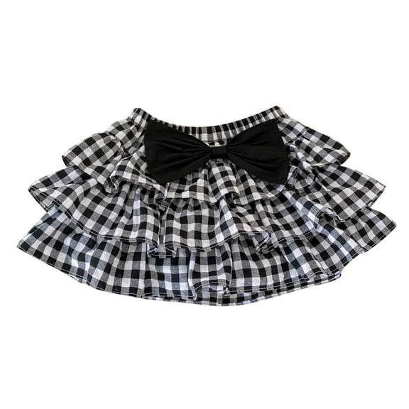 EnJoCho Baby Girls Spring Summer Plaid Bow Tie Skirts Tulle Tutu Skirts Little&Big Girl Cute Shorts Dress