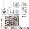 thumbnail image 5 of 24 Pcs Christmas Tree Ornaments Set, Mini Shatterproof Hanging Decorations with Balls Candy Canes Gift Boxes Drums and Bows, Holiday Decor for Christmas Trees Wreaths Garlands Parties, 5 of 9