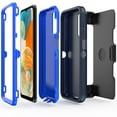 thumbnail image 3 of TASHHAR Samsung Galaxy A23 5G Case with Belt Clip Holster+Privacy Screen+Lens Protector Military Grade Protection 3 in 1 Shockproof Armor Durable Detachable for Galaxy A23 5G Phone - Dark Blue+Blue, 3 of 8