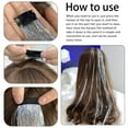 thumbnail image 4 of 19.7 Inch Clip In Hair Tinsel Fairy Hair Tinsel Kit Clips Clip On Glitter Hair Tinsel Extensions Silver, 4 of 9