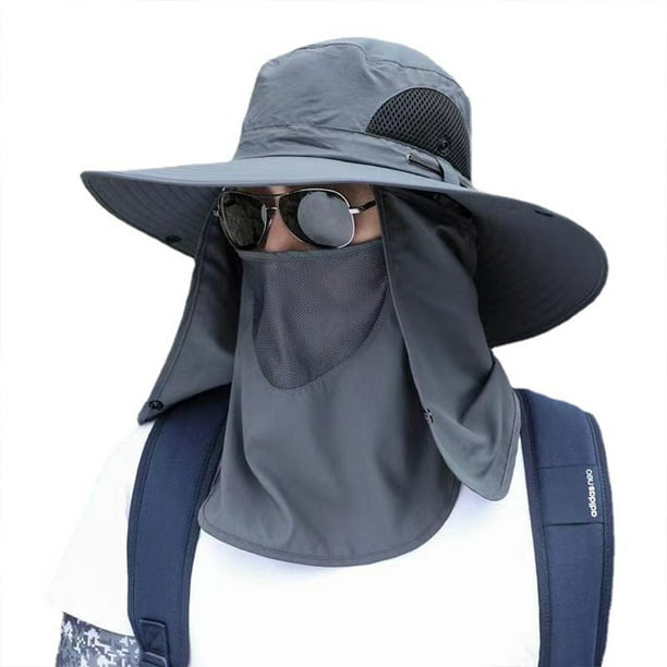Leadingstar Summer Outdoor Sun Hat With Face Cover Neck Flap