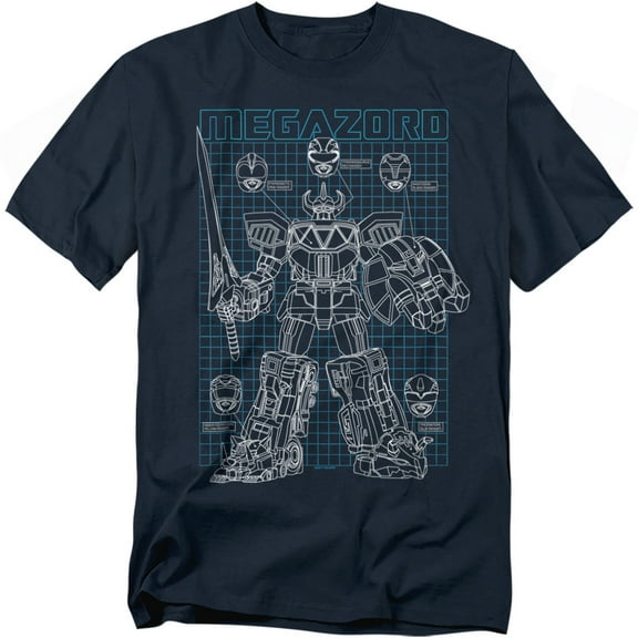 Power Rangers T-Shirt Mega Plans Unisex Graphic Tee For Men & Women