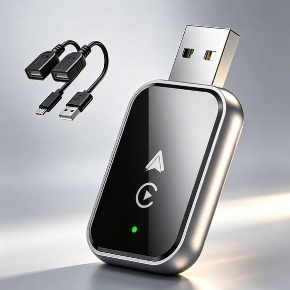 Zayman 2-in-1 Wireless CarPlay Adapter, Bluetooth 5.0 Android Auto USB Dongle for iOS 10 Android 11 , Plug & Play 5GHz OTA Update Car Stereo Accessory