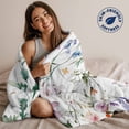 thumbnail image 5 of Throw Blanket for Couch Watercolor Spring Flowers Soft Fleece Flannel Blankets Cozy Lightweight Blanket for Home Sofa Living Room Spring Garden Bed Throws 40" x 60", 5 of 9