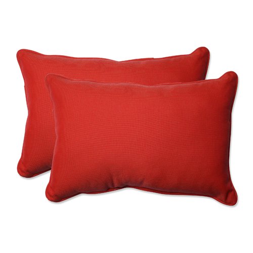 Pillow Perfect Outdoor/ Indoor Tweed Red Oversized Rectangular Throw