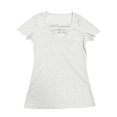 thumbnail image 3 of White Women's Short Sleeve T-shirt, Women'S Clothing 2025 Summer Special Neckline Women'S Clothing Solid Color Slim Short Sleeves,Women's Short sleeve T-shirt 3XL, 3 of 7