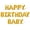 Gold, variant on Letter Balloons - HAPPY BIRTHDAY BABY 16" Inch Alphabet Letters Foil Mylar Balloon Birthday Party Banner (Red)