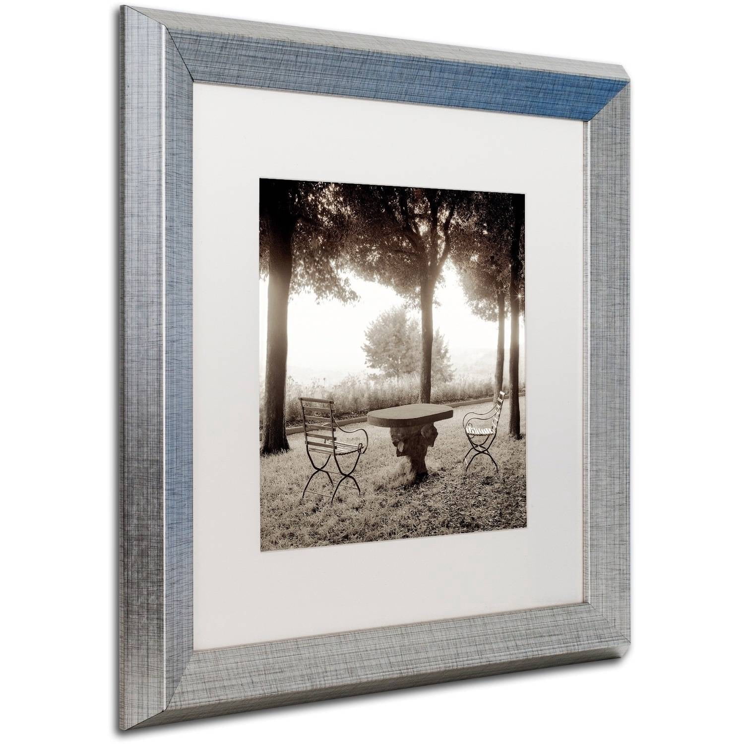 Trademark Fine Art "Fiesloe Giardini I" Canvas Art by Alan Blaustein, White Matte, Silver Frame