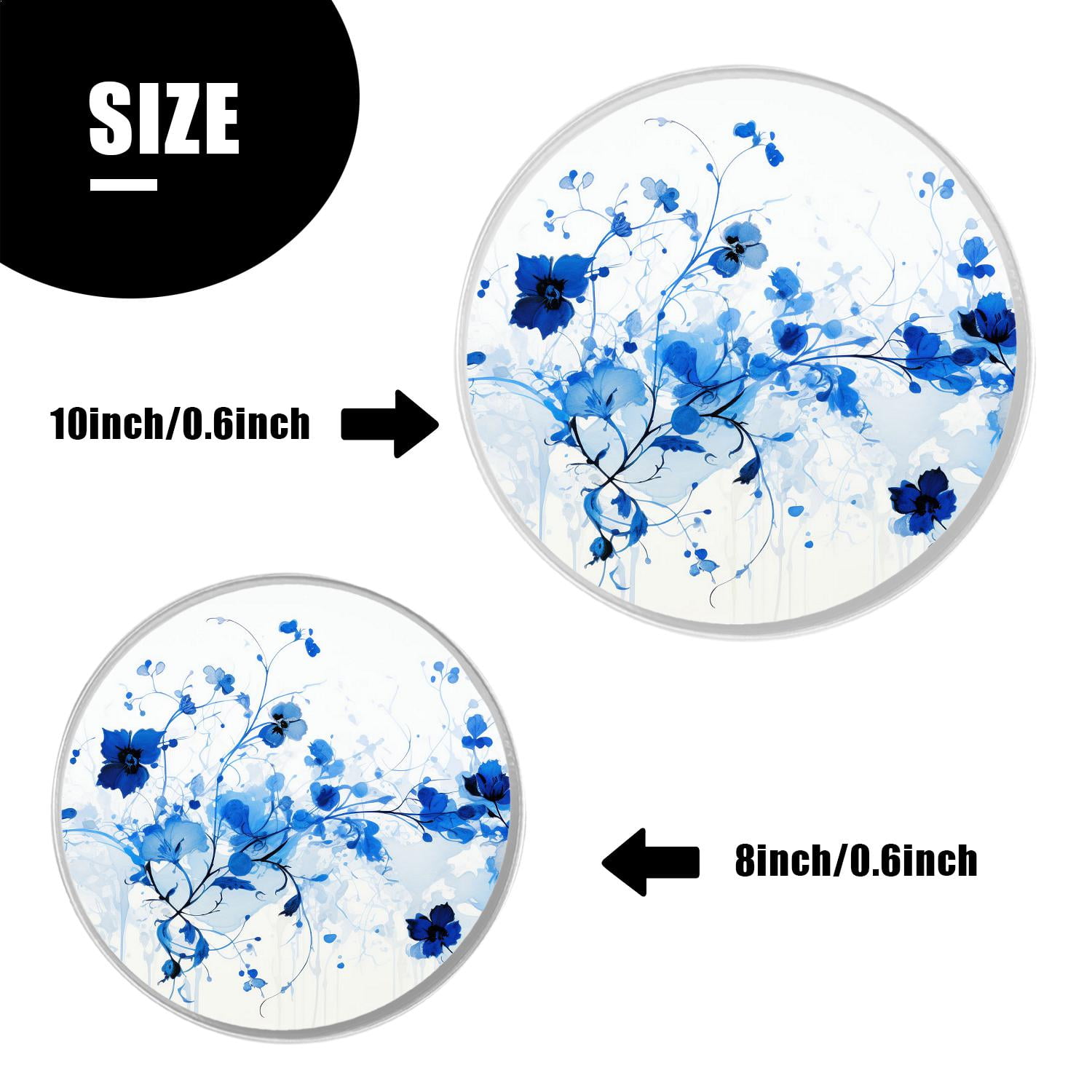 Decorative Stove Burner Covers 4 Pcs Decorative Electric Stove Burner Covers 8Inch And 10Inch ,Blue Eucalyptus creative