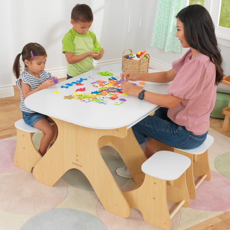 『早い者勝ち』FRT Arch Table (3個セット) KidKraft Arches Expandable Play Storage Table & Bench Set for Kids