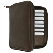 RFID Blocking Mens Leather Zippered Wallet RFID 702 (C)
