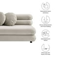 thumbnail image 3 of Jubilee Armless Loveseat in Almond, 3 of 13