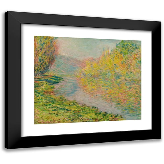 Claude Monet 14x12 Black Modern Framed Museum Art Print Titled - Autumn a Jeufosse (1884)
