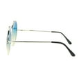 thumbnail image 4 of Hippie Retro Groovy Gradient Oversize Circle Lens Round Metal Rim Sunglasses Blue, 4 of 4