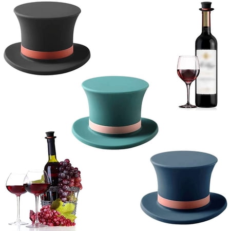 3PCS Wine Stoppers Funny and Reusable Silicone Bottle Stopper and Caps Decorative Wine Sealer Preserver Accessory Set for Christmas Holiday(xxw)