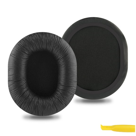 Geekria QuickFit Replacement Ear Pads for Audio-Technica ATH-M40fs, ATH-D40fs, ATH-M66 Headphones Ear Cushions, Repair Parts (Black)