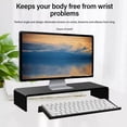 thumbnail image 5 of LAZIOEGR Acrylic Tilted Keyboard Riser with Low Front Lip, Polished Finish, Wrist‑Comfort Design – Black, 5 of 9