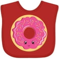 thumbnail image 3 of Inktastic Hot Pink Donut Boys or Girls Baby Bib, 3 of 4