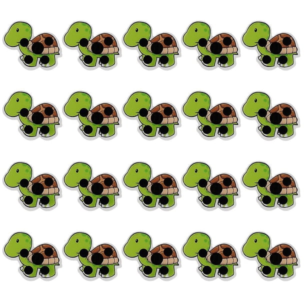 20 Pcs Cartoon Turtle Pattern Forehead Thermometer Stickers Flexible for Baby Kids Care