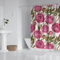 thumbnail image 2 of Pioneer Flower Floral Print Pattern Shower Curtain 84"x72" ,Bathroom Decorative Shower Curtains Set with 12 Hooks,Modern Waterproof Washable Shower Curtain, 2 of 6
