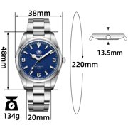 ADDIESDIVE Mens Automatic Watch, Sapphire Crystal NH35 Movement, 100m Waterproof Dive Watch, Luminous