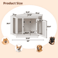 thumbnail image 5 of Bossin 44"Corner Dog Crate Furniture，Wooden Dog Kennel Indoor Furniture，Decorative Dog Crate, Dog Kennel TV Stand End Table for Small to Large Dogs, 5 of 8