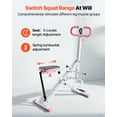 thumbnail image 4 of VEVOR Squat Machine, Deep Squat Rowing Machine for Home, Easy Setup & Foldable Exercise Equipment, Glute Trainer Machine with 3 High-Strength Resistance Bands, 4 of 9