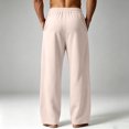 thumbnail image 4 of Men's Wide Leg Sweatpants Oversized Lounge Uncuffed Pants Drawstring Waist Casual Joggers, 4 of 6
