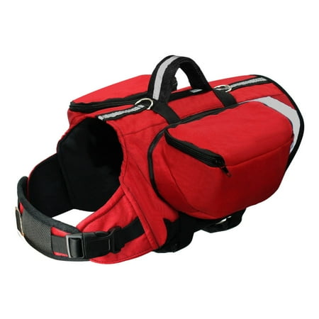 Didog Reflective Pet Dog Saddle Bag Harness Outdoor Backpack Hiking Camping Adjustable