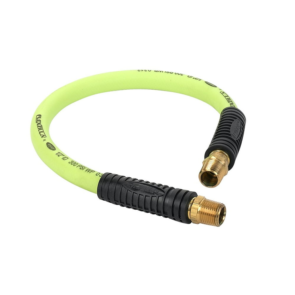 Flexzilla® Whip Hose with Swivel, 1/2" x 2', 1/2" MNPT Swivel x 1/2