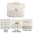 thumbnail image 3 of Unique Bargains Floral Makeup Bag Zipper Flower Cosmetic Pouch White, 3 of 6
