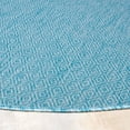 thumbnail image 3 of Safavieh Courtyard Mitre Geometric Indoor/Outdoor Area Rug, Aqua, 4' x 4' Round, 3 of 9