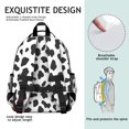 thumbnail image 5 of Cow Print Pattern Backpack for School, Cute School Bag with Adjustable Shoulder Straps and Padded Back, 15.25"x11.5"x5.25", 5 of 5