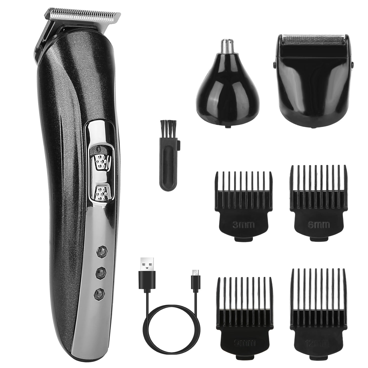iMountek 3 in 1 Rechargeable Hair Clipper Cordless Hair Trimmer Shaver  Electric Razor Beard Trimmer Nose Hair Trimmer 