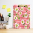thumbnail image 6 of 12.5x9 Inch Acrylic Clipboard with Metal Clip – Single-Sided Print & Retractable Hook，Retro Red Gingham, 6 of 8