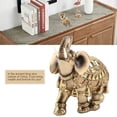 thumbnail image 3 of Statue d'Éléphant en Résine Dorée Sculpture d'Éléphant Collection Heureuse Cadeau H, 3 of 5