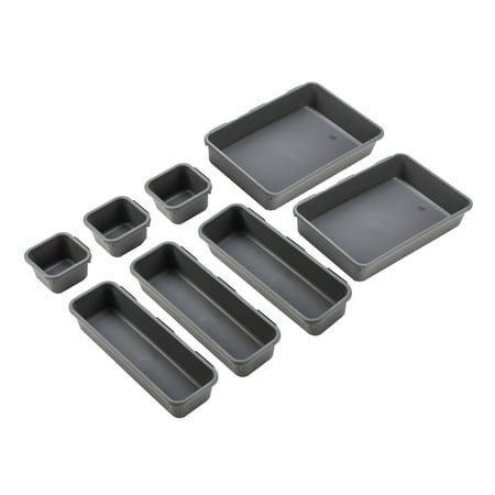 Drawer Organizer Dividers - Plastic Storage 8 Piece for Cutlery And
