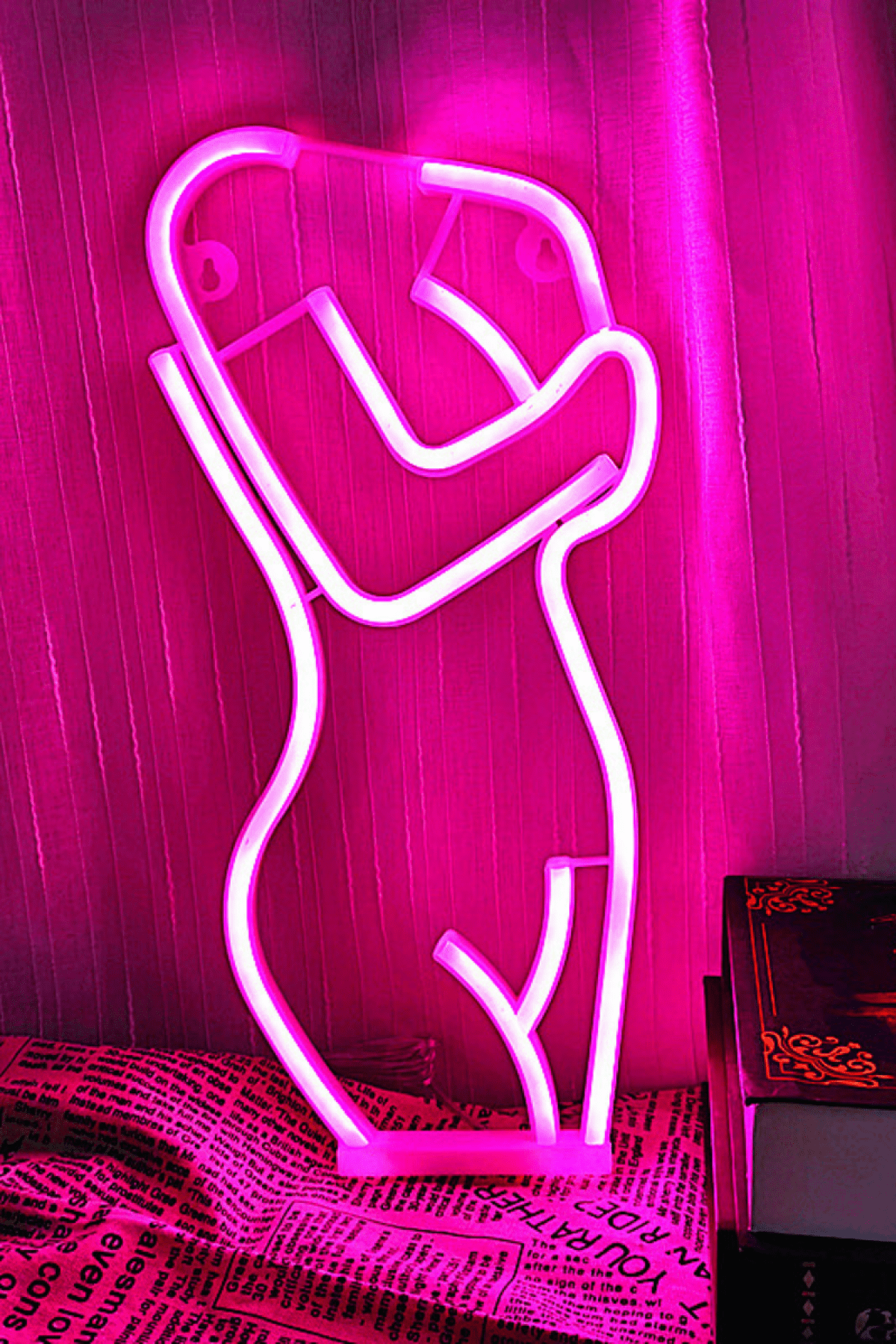 pink lady neon sign