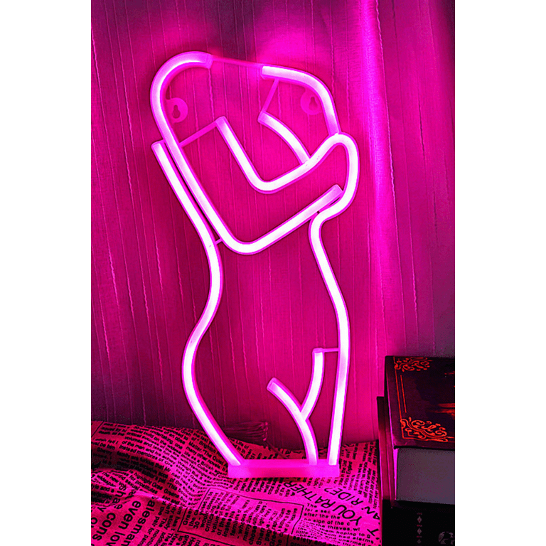 LED Pink Lady Neon Sign Suitable for Bedroom Living Coffee Shop Bar Club  Wedding Party Decoration Neon Lights Personalized Neon